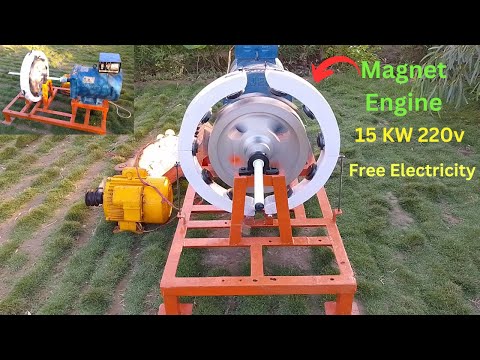 DIY-Magnetmotor. Bauen Sie zu Hause einen 15-kW-Generator für freie Energie. Echter Magnetmotor, ...