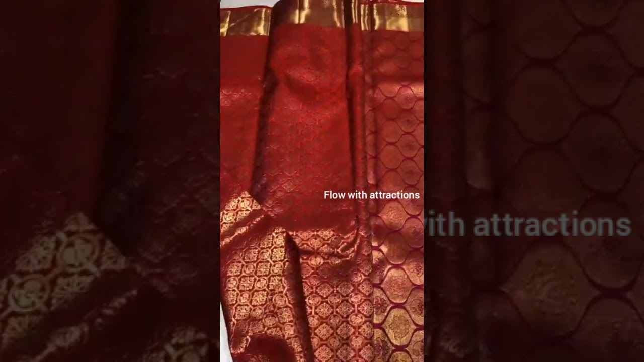 bridal silk saree/kalyana pattu pudavai model/maroon colour weeding pure silk saree ❤️