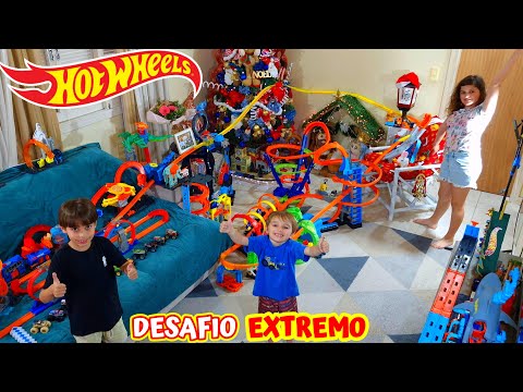HOT WHEELS CITY - Desafio extremo de Natal🎄- Extreme Christmas Challenge - Família Fafafran