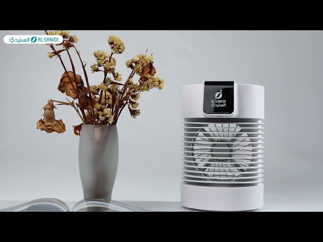مكيف هواء صحراوي 0.5 لتر 14.5*21.5 سم - تبريد فعال ومحمول، تشغيل طويل بدون كهرباء مباشرة، توزيع هواء متساوي بفضل المروحة الدوارة،ضمان سنتان