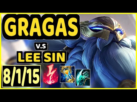 GRAGAS vs LEE SIN - 8/1/15 KDA JUNGLE GAMEPLAY - BR Ranked MASTER