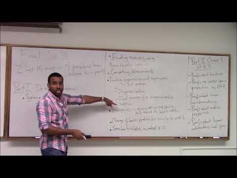 Math 346 Lecture 23 - Final Exam info and General Linear Transformations