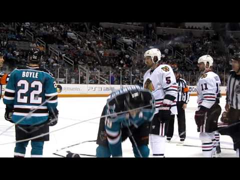 Sharks Blackhawks fight Game 2 5/18/2010