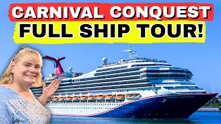 CARNIVAL CONQUEST FULL CRUISE SHIP TOUR 2025 🚢 Every Bar, Pool, and Restaurant!