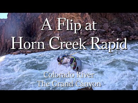 A Flip at Horn Creek Rapid, Colorado River, The Grand Canyon, 2025-01-18