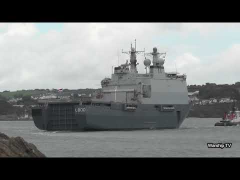 ROYAL NETHERLANDS NAVY HNLMS ROTTERDAM L800 AT ARTILLERY TOWER DEVILS POINT - 29th June 2020
