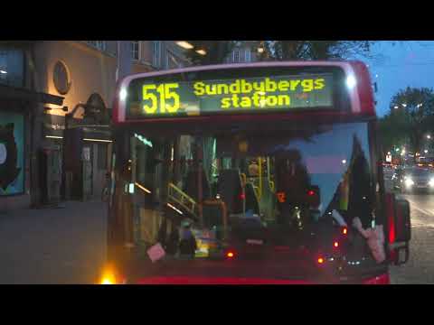 Sweden, Stockholm, bus 57 ride from Handelshögskolan to Frejgatan