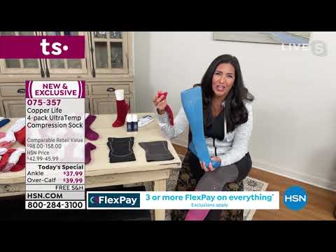 Copper Life 4pack UltraTemp OvertheCalf Compression Socks