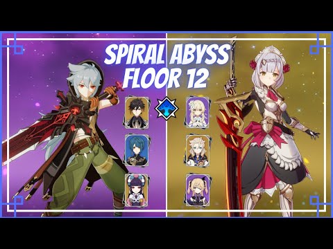 Razor + Yunjin & Noelle + Electro Traveler | Genshin Impact 2.7 Spiral Abyss Floor 12