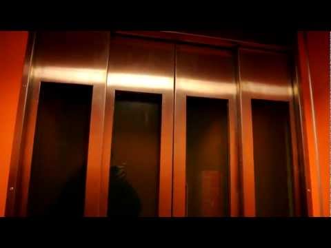 Extremely hard STOP in the old KONE hydraulic elevator in Roskilde, Denmark