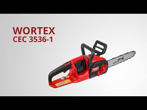 фото пила цепная wortex cec 3536-1, 18+18, 35 см (14'') бесщеточная, аккумуляторная 18 в, 25.4 см вортекс 0