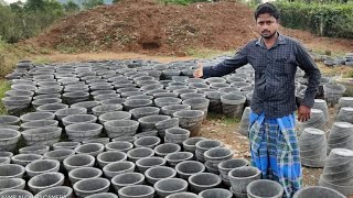 Easy Making of Cement Flower Pots - Plant Containers Wholesale Making - DIY Flower Pots (8778972897