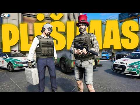 NETIKRI INKASATORIAI PLEŠIA BANKĄ ? GTA ROLEPLAY LIETUVIŠKAI (OneX.lt)