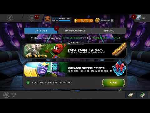 Marvel Contest of Champions : Greater Gifting Crystal Opening .