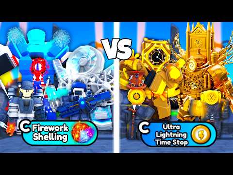 😱 FIREWORK TEAM  VS CLOCK TEAM 💀 ENDLESS 🔥 NEW UNITS TRADES 🤑   - Toilet Tower Defense