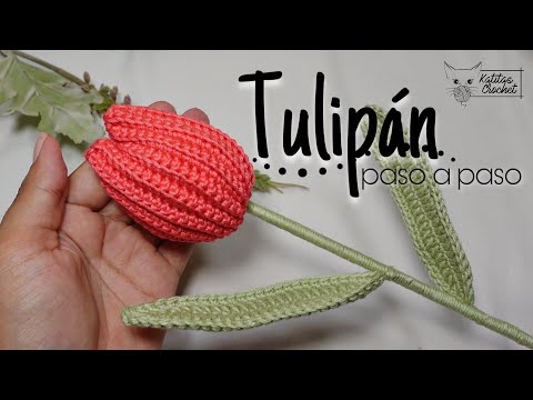 🌷 NEW TULIP MODEL 🌷 3D CROCHET PATTERN - STEP BY STEP - EASY AND FAST