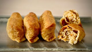 Easy Inari Sushi  Inari-zushi ( sushi wrapped in fried tofu )
