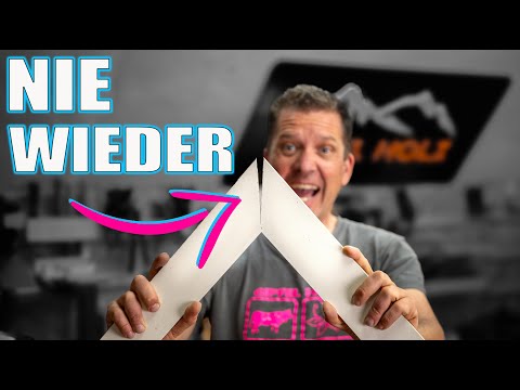 Perfekte Gehrungsschnitte an der Kapp- und Gehrungssäge ohne Messen - mit einer Vorrichtung. Jig