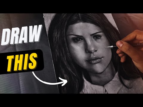 How to draw Selena Gomes / Tips and Techniques for Realistic Shading
