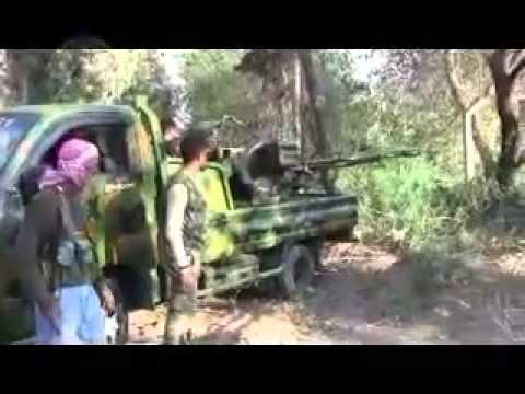 استهداف تحصينات قوات النظام في مبنى الخدمات الفنية في دير الزور بواسطة رشاش 23 من قبل لواء القادسية