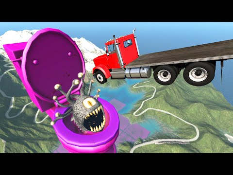 Jumping Cars to the Toilet with Beholder - BeamNG.Drive