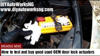 Door lock actuators: testing procedure