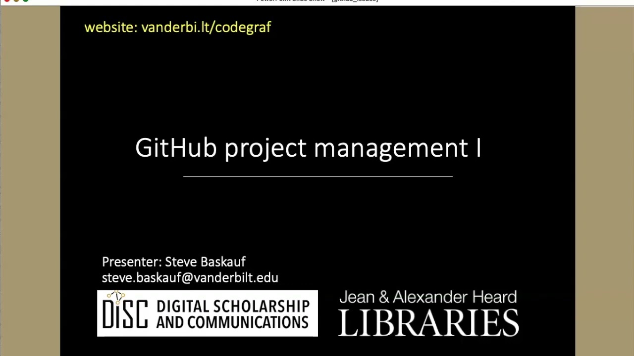 041a Introduction to project management in GitHub