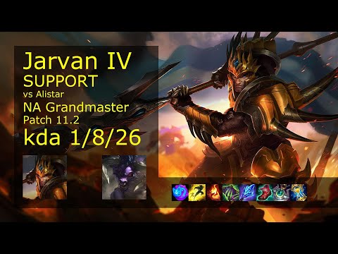 Jarvan IV Support & Jhin vs Alistar & Tristana - NA Grandmaster 1/8/26 Patch 11.2 Gameplay
