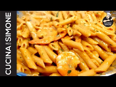 Ricetta della Pasta con crema di Gamberoni come al ristorante stellato.