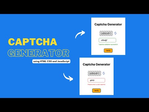Captcha Code Generator And Validator Using Html Css Javascript