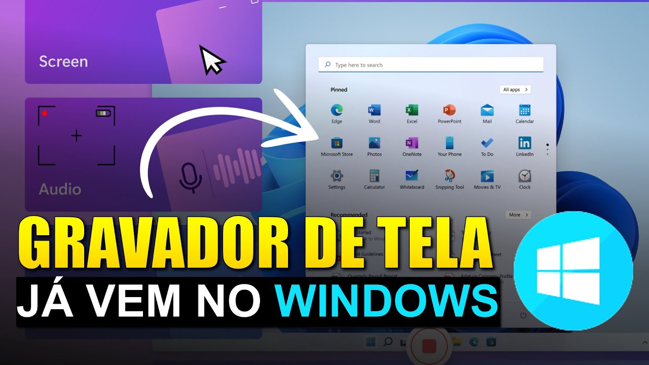 [COMO USAR] GRAVADOR DE TELA QUE JÁ VEM NO WINDOWS