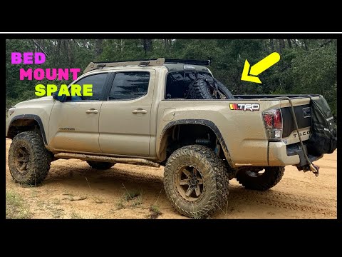 Toyota Tacoma | DIY Bed Mount Spare Tire Set Up | (2017 Tacoma)