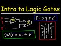 Logic Gates, Truth Tables, Boolean Algebra   AND, OR, NOT, NAND & NOR