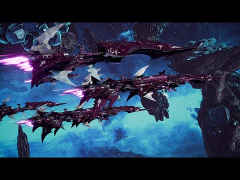 Skalgrim Mod 2021: Spears of Khaine - Dark Eldar vs Space Marines - Battlefleet Gothic Armada 2