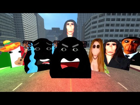 Furious Angry Munci, Sad Angry Munci, Rosalia Bizcochito Family And Obunga Family Nextbot Gmod