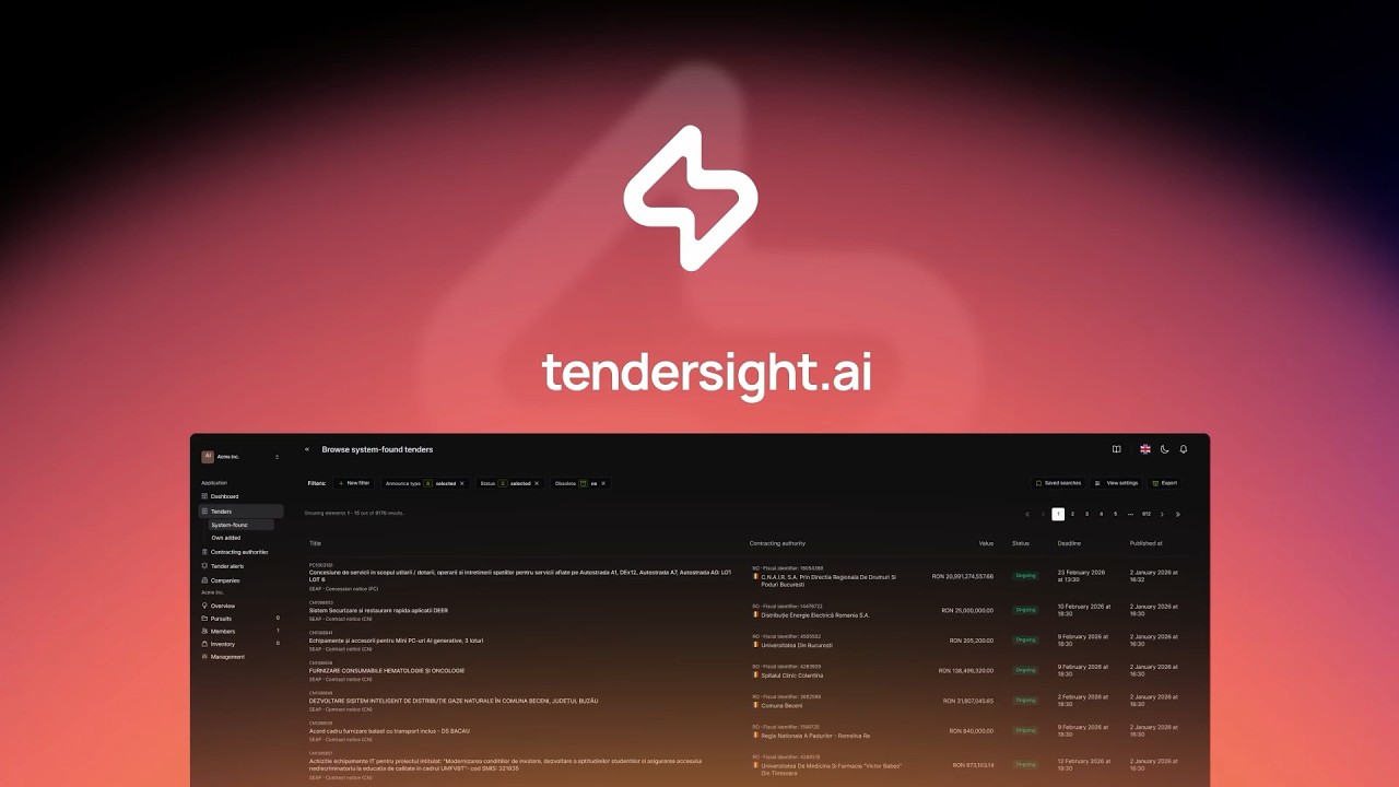 Video for Tendersight: AI for Government Contracting