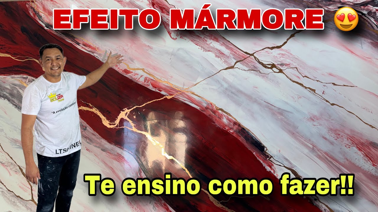 EFEITO MÁRMORE  PASSO A PASSO: com FOLHAS DE OURO 😱 você pode aprender 🫵#efeitomarmore #obras #casa