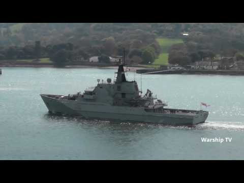 HMS SEVERN P282 LEAVES DEVONPORT NAVAL BASE AT MOUNT WISE - 18th April 2017