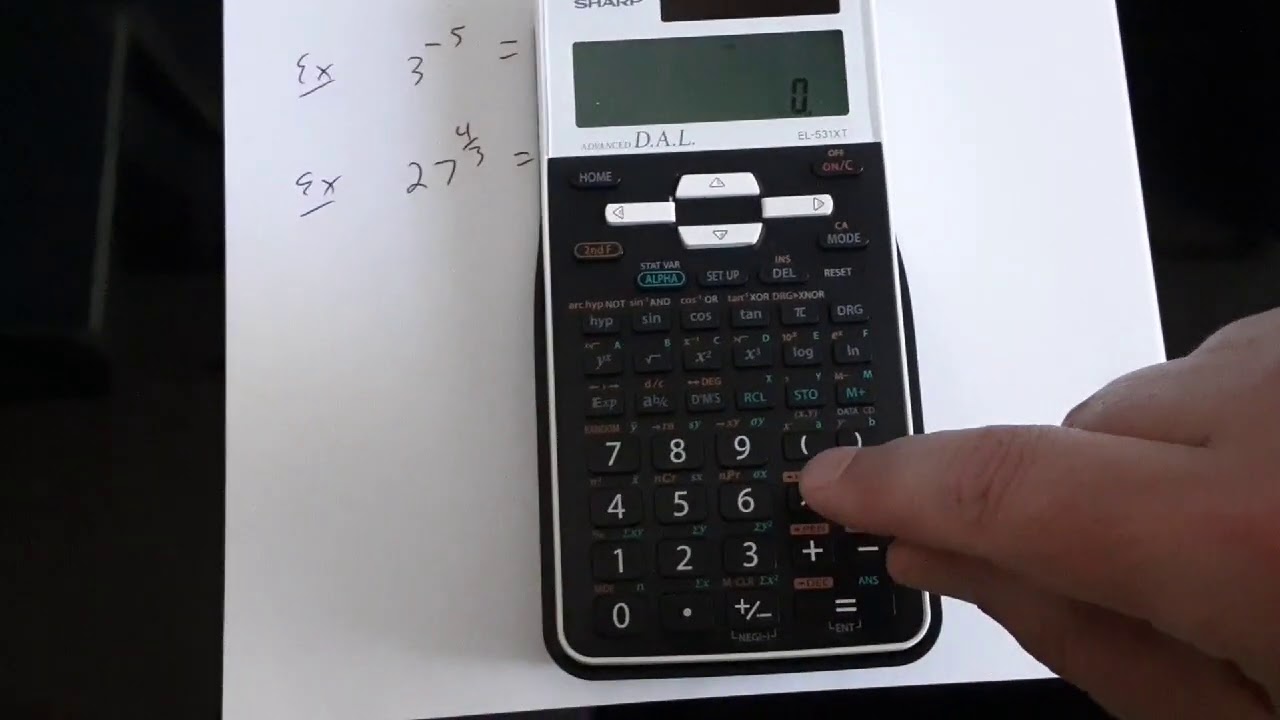 Using the Sharp EL-531:  Fractions and Exponents