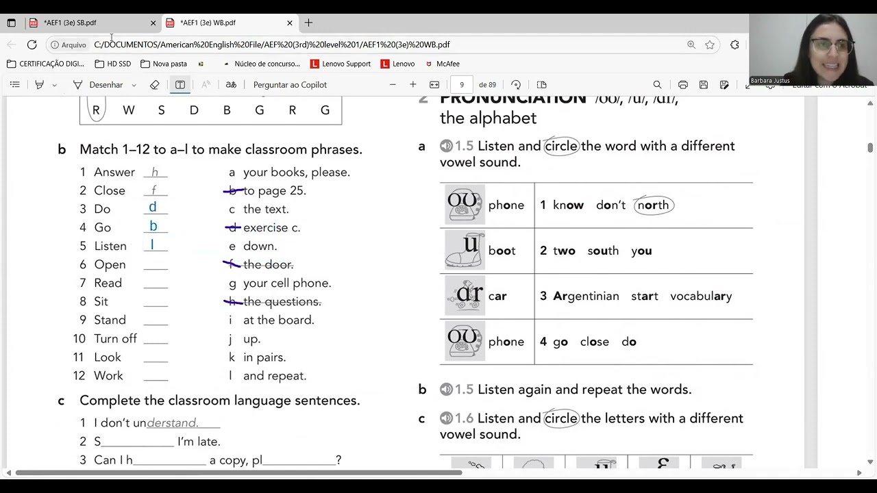 American English File 1 - Workbook - 1C - p. 8 and 9