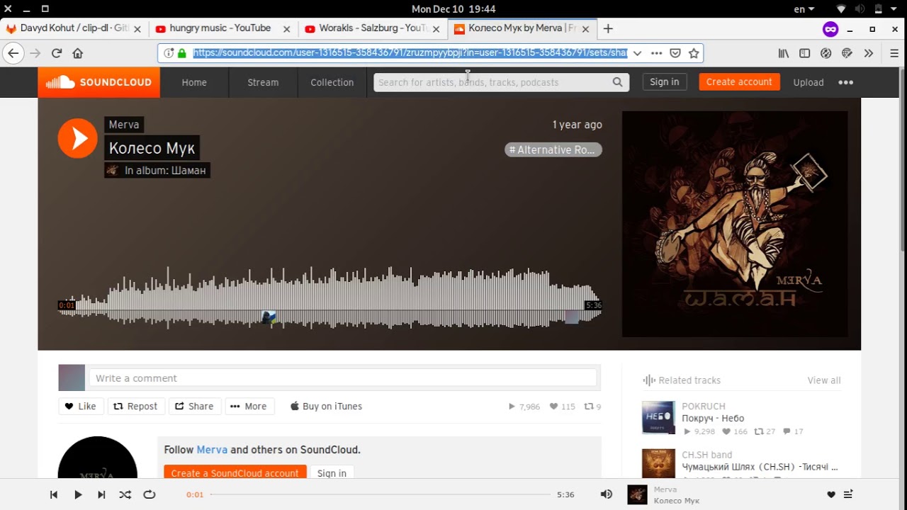 Downloading from YouTube & SoundCloud with youtube-dl and xclip.
