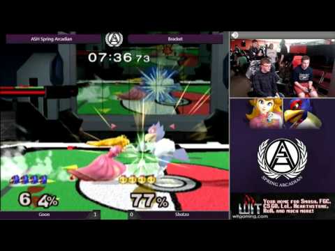 Shotzo (Falco) vs Goon (Peach) - ASH Spring Arcadian Melee Bracket