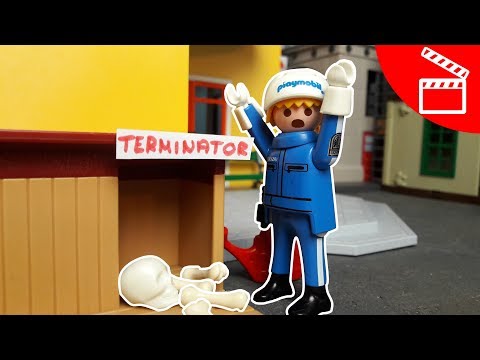 Flucht vor dem Terminator - Taschendiebstahl -Playmobil Polizei Film deutsch - stop motion