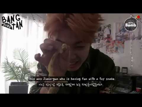 [ENG] 160705 [BANGTAN BOMB] OMG;; Let's be scared of a toy snake ;;;; (by cute Jimin)