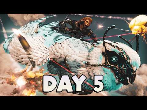 Snow Owl Diving Cliff Bases SOLO On ARK Day 5!