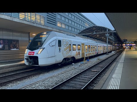 Ausfahrt der S6 21664 in Luzern auf Gleis 5
