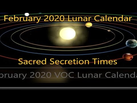 February 2020 Lunar Calendar ~ Sacred Secretion Time~VOC Moon 2020 #2020LunarCalendar #2020Astrology