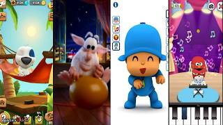 4 split gameplay - Talking Booba Pocoyo Hank Little baby Panda