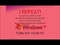 Windows XP Tour Anti Piracy Screen