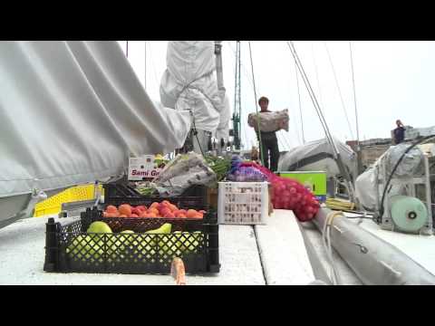 Le ravitaillement à bord de Tara - Expédition Tara Oceans Polar Circle - 31 juillet 2013